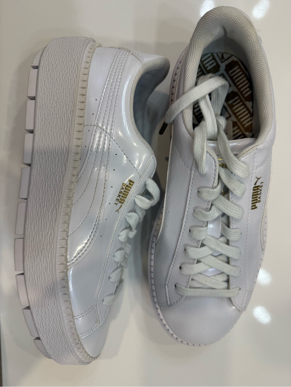 PUMA Basket Platform Sneakers in White